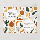 Western, woestijn, cowboy boho, adreswijziging aankondigingskaart (Voorkant)