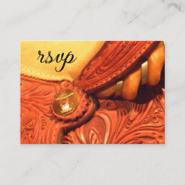 Western Zaddle Country Wedding RSVP Response Kaart