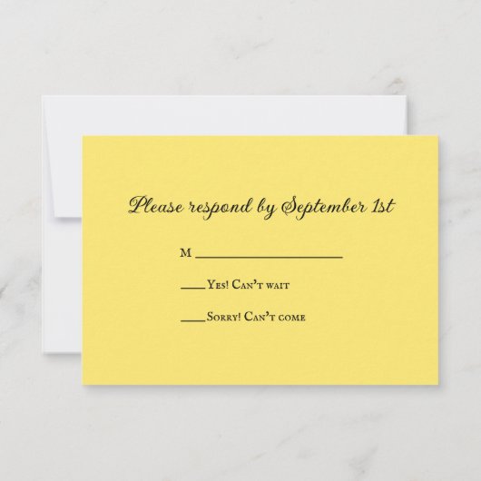 Western Zaddle Country Wedding RSVP Response Kaart (Achterkant)