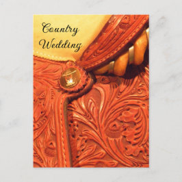 Western Zaddle Country Wedding Save the Date Aankondigingskaart