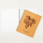 Western  zadel, cowgirl, eenvoudig personaliseren planner (Display)