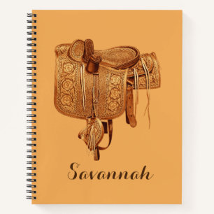 Western, zadel, cowgirl, paardrijden, verjaardag notitieboek