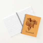 Western, zadel, cowgirl, paardrijden, verjaardag notitieboek (Binnen)