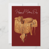 Western, , zadel, land, Moederdag Feestdagenkaart (Voorkant)