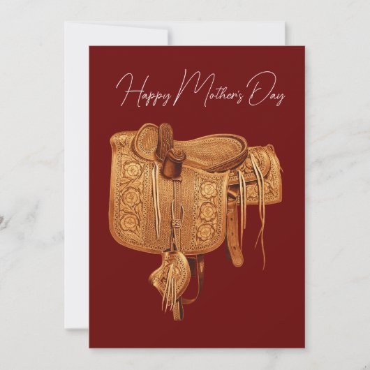Western, , zadel, land, Moederdag Feestdagenkaart (Voorkant)