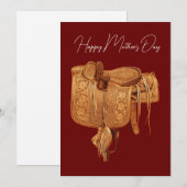Western, , zadel, land, Moederdag Feestdagenkaart (Voorkant / Achterkant)