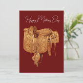 Western, , zadel, land, Moederdag Feestdagenkaart (Staand voorkant)