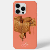 Western, , Zadel, Land, Monogrammed, Aangepast Case-Mate iPhone Case (Achterkant)