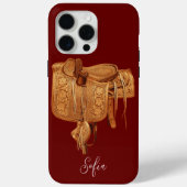 Western, , Zadel, Land, Monogrammed, Aangepast Case-Mate iPhone Case (Achterkant)