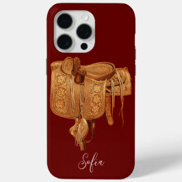 Western, , Zadel, Land, Monogrammed, Aangepast iPhone 15 Pro Max Hoesje