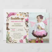 Western zadel omhoog en doe mee voor verjaardagsfo kaart (Voorkant)