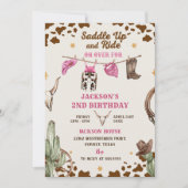 Western zadel omhoog en rijd op voor de verjaardag kaart (Voorkant)