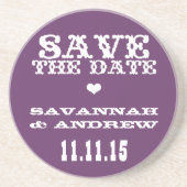 Western zadel Sla de datum op Zandsteen Onderzetter (Voorkant)