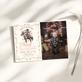 Western zadel voor de 3e verjaardag van ons meisje kaart