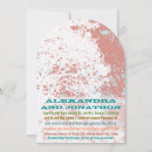 Western Zadelbos Berkenkoraal Blauwgroen bruiloft Kaart (Voorkant)