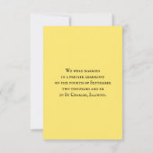 Western zadelhuwelijk / aankondiging van de opvolg (Achterkant)