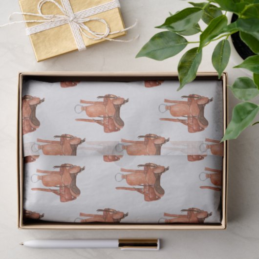 Western zadelpatroon tissuepapier (Geschenk)