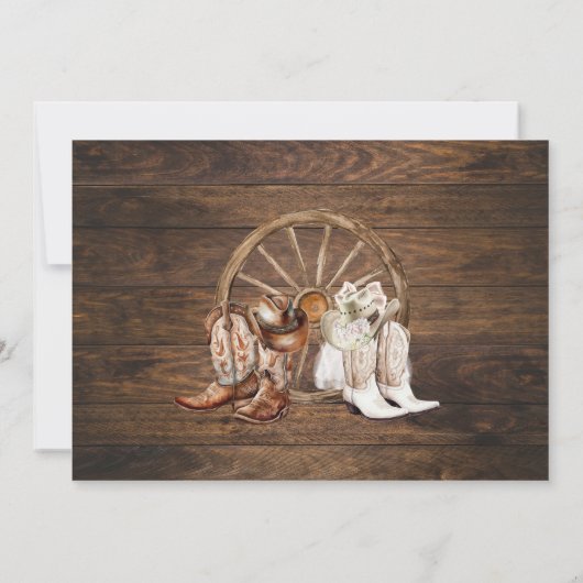 Western zei dat ik BBQ Elopement doe na de bruilof Kaart (Achterkant)