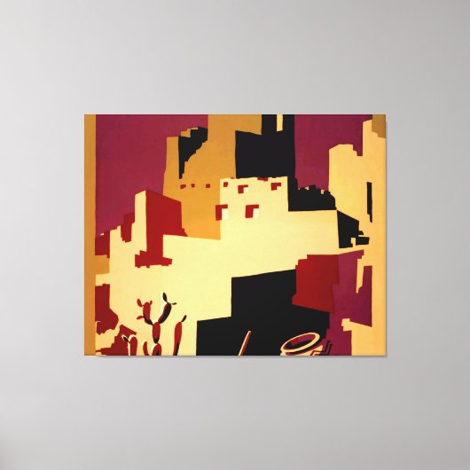 Western - zuidwest - WPA Canvas Afdruk (Voorkant)