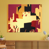 Western - zuidwest - WPA Canvas Afdruk (Insitu (Woonkamer))