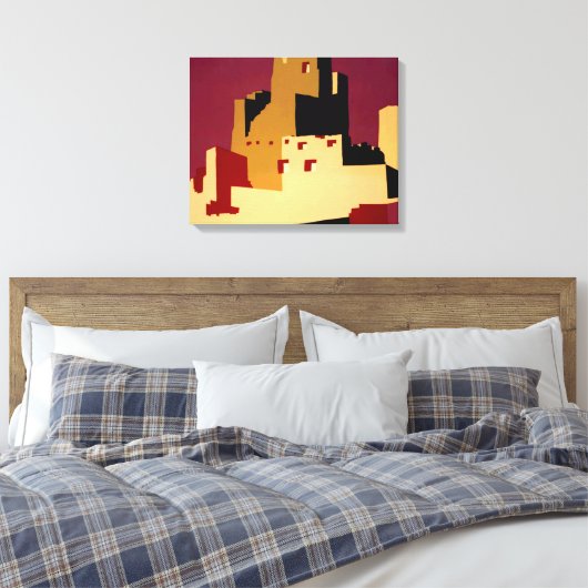 Western - zuidwest - WPA Canvas Afdruk (Insitu (Slaapkamer))