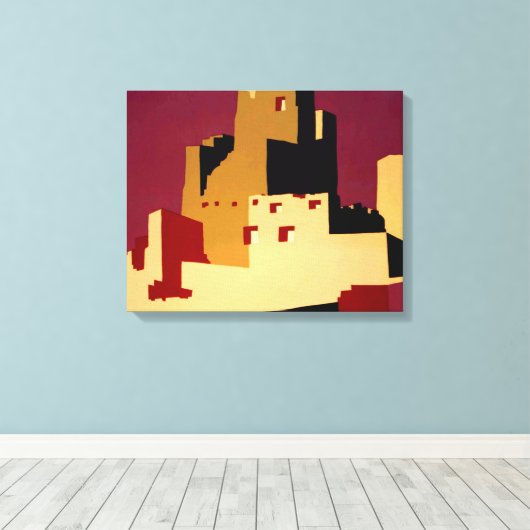 Western - zuidwest - WPA Canvas Afdruk (Insitu (Houten vloer))