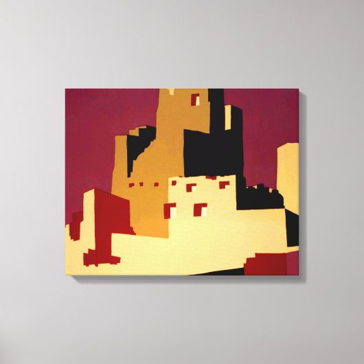 Western - zuidwest - WPA Canvas Afdruk (Voorkant)