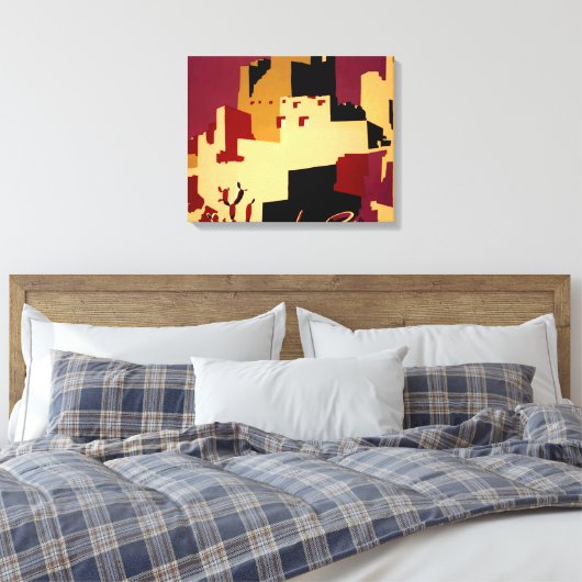 Western - zuidwest - WPA Canvas Afdruk (Insitu (Slaapkamer))