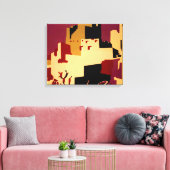 Western - zuidwest - WPA Canvas Afdruk (Insitu (Woonkamer))