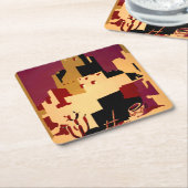 Western - zuidwest - WPA Kartonnen Onderzetters (Schuin)