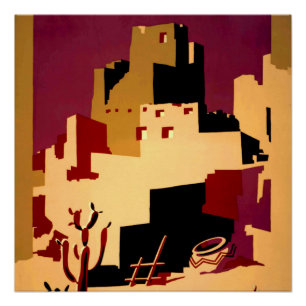 Western - zuidwest - WPA Perfect Poster