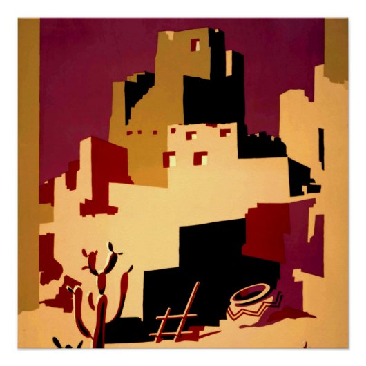 Western - zuidwest - WPA Perfect Poster (Voorkant)