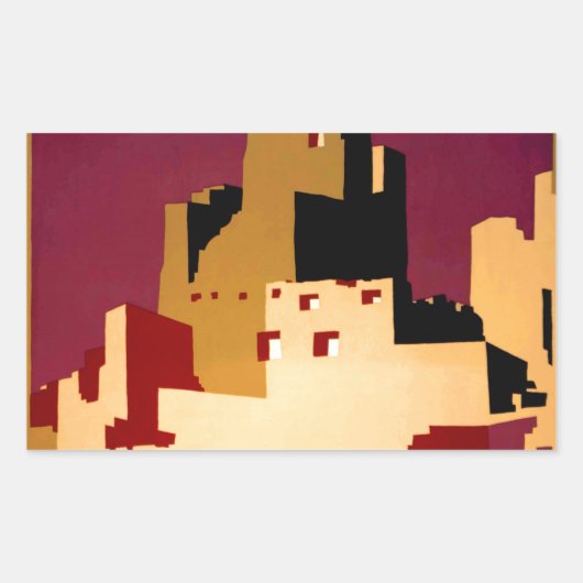 Western - zuidwest - WPA Rechthoekige Sticker (Voorkant)