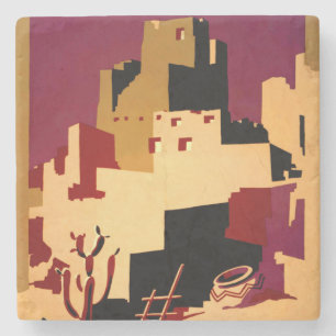 Western - zuidwest - WPA Stenen Onderzetter