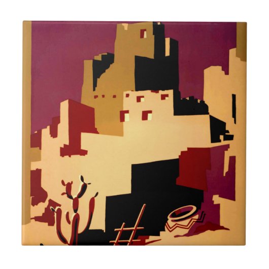 Western - zuidwest - WPA Tegeltje (Voorkant)