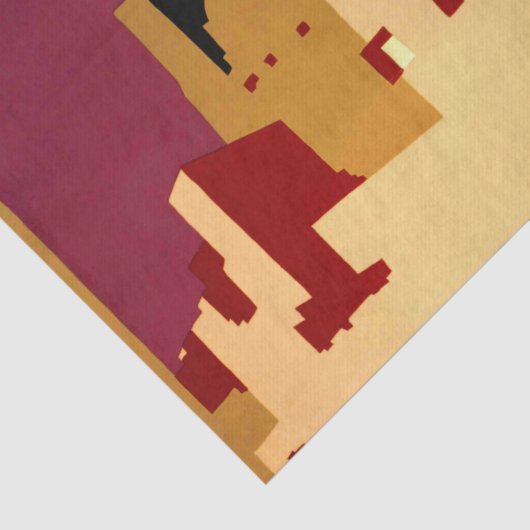 Western - zuidwest - WPA Tissuepapier (Detail)