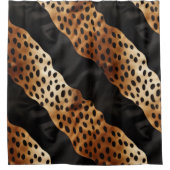 Western zwart bruin crème Koeienhuid Douchegordijn (Voorkant)