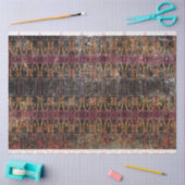  Western Zwart Bruin Paarse Textuurpatroon Tissuepapier (Craft)