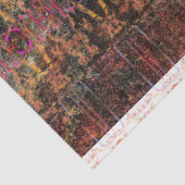  Western Zwart Bruin Paarse Textuurpatroon Tissuepapier (Detail)