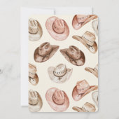 Western Zwart Haar Cowgirl Petten Verjaardag Kaart (Achterkant)