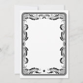 Western Zwart Wit Cowboy Rustiek Verjaardag Kaart (Achterkant)