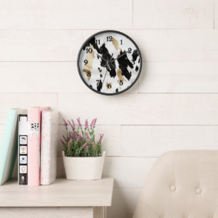Western Zwart Wit Glam Goud Koeienhuid
