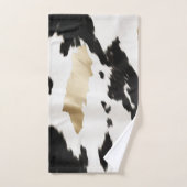 Western Zwart Wit Glam Goud Koeienhuid Bad Handdoek (Handdoek)