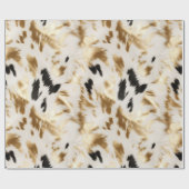 Western Zwart Wit Goud Koeienhuid Cadeaupapier (Vlak)