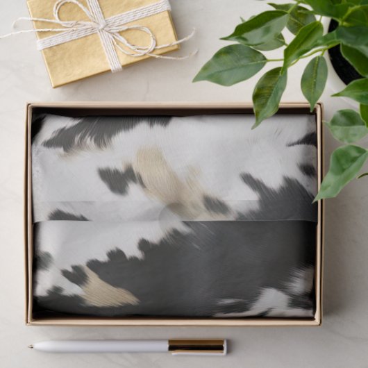Western Zwart Wit Goud Koeienhuid Verjaardag Tissuepapier (Geschenk)