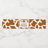 Westerne 1e Rodeo Verjaardag Waterfles Etiket (Enkel label)