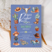 Westerne 1e Verjaardag Rodeo Cowboy Verjaardag Kaart