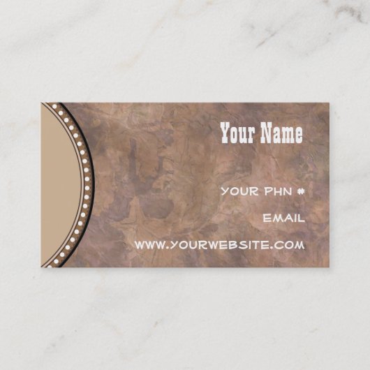 Westerne aardsteen Aangepaste Visitekaartjes (Voorkant)