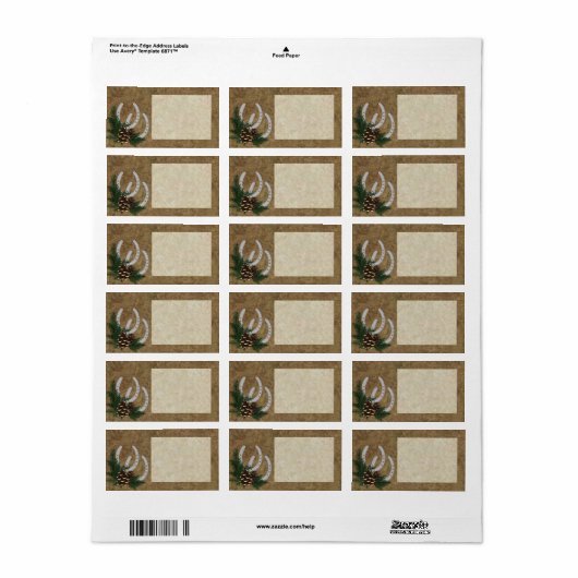  Westerne adres Stickers (Full Sheet)