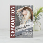 Westerne Afstuderen Uitnodiging (Staand voorkant)